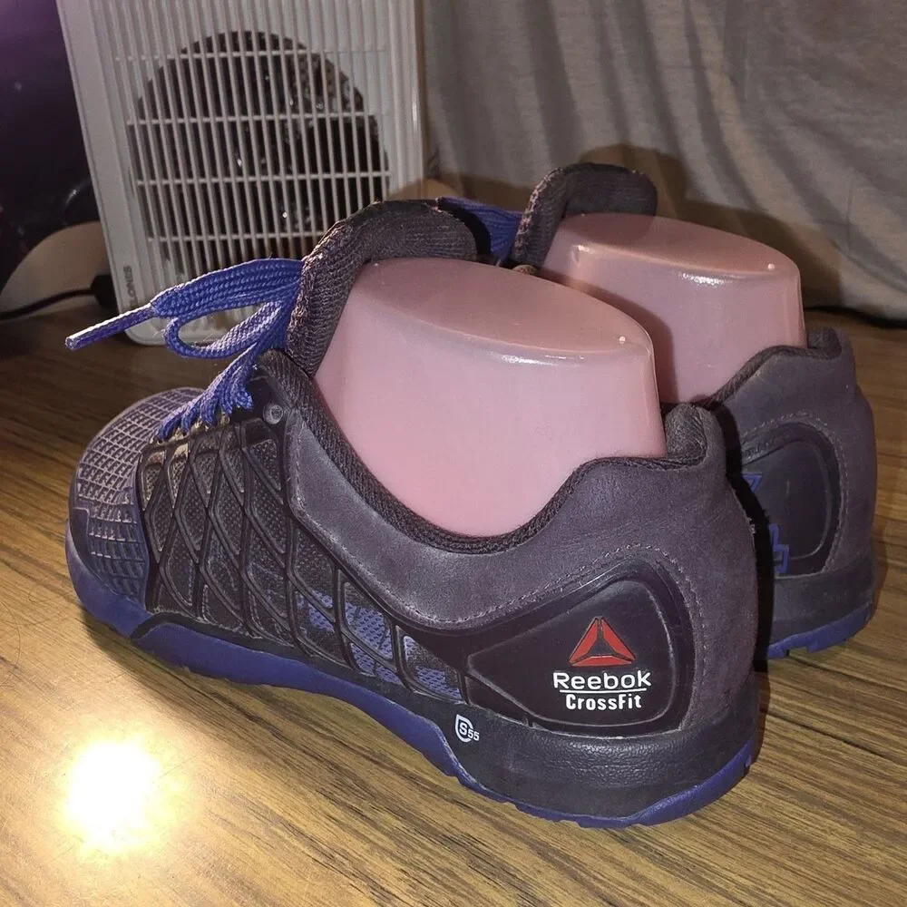 REEBOK CROSSFIT NANO 4.0 Sz6 Purple Blue Athletic Performance Lace Up Logo Shoes
